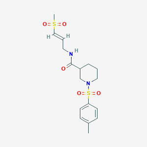 (E)-N-(3-(methylsulfonyl)allyl)-1-tosylpiperidine-3-carboxamide