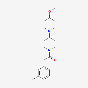 1-{4-Methoxy-[1,4'-bipiperidine]-1'-yl}-2-(3-methylphenyl)ethan-1-one