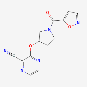 3-((1-(Isoxazole-5-carbonyl)pyrrolidin-3-yl)oxy)pyrazine-2-carbonitrile