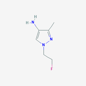 molecular formula C6H10FN3 B2936662 1-(2-氟乙基)-3-甲基-1H-吡唑-4-胺 CAS No. 1427010-60-3