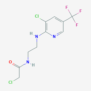 2-Chloro-N-(2-{[3-chloro-5-(trifluoromethyl)-2-pyridinyl]amino}ethyl)acetamide