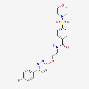 molecular formula C23H23FN4O5S B2936677 N-(2-((6-(4-fluorophenyl)pyridazin-3-yl)oxy)ethyl)-4-(morpholinosulfonyl)benzamide CAS No. 920365-11-3