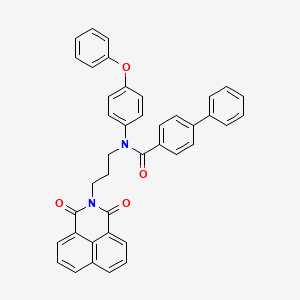 molecular formula C40H30N2O4 B2936679 N-(3-(1,3-dioxo-1H-benzo[de]isoquinolin-2(3H)-yl)propyl)-N-(4-phenoxyphenyl)-[1,1'-biphenyl]-4-carboxamide CAS No. 393124-77-1