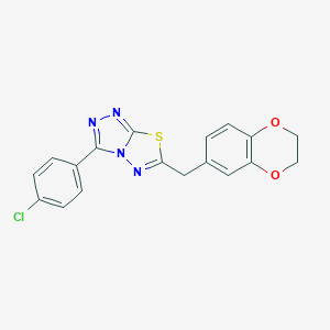 3-(4-Chlorophenyl)-6-(2,3-dihydro-1,4-benzodioxin-6-ylmethyl)[1,2,4]triazolo[3,4-b][1,3,4]thiadiazole