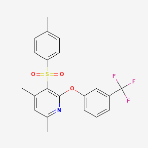 4,6-Dimethyl-3-[(4-methylphenyl)sulfonyl]-2-[3-(trifluoromethyl)phenoxy]pyridine