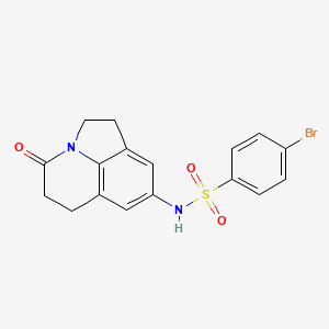molecular formula C17H15BrN2O3S B2936685 4-bromo-N-(4-oxo-2,4,5,6-tetrahydro-1H-pyrrolo[3,2,1-ij]quinolin-8-yl)benzenesulfonamide CAS No. 903274-18-0