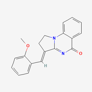 molecular formula C19H16N2O2 B2936692 (E)-3-(2-methoxybenzylidene)-2,3-dihydropyrrolo[1,2-a]quinazolin-5(1H)-one CAS No. 885190-91-0