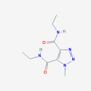 molecular formula C9H15N5O2 B2936703 N,N'-Diethyl-1-methyl-1H-1,2,3-triazole-4,5-dicarboxamide CAS No. 2279124-27-3