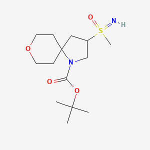 molecular formula C14H26N2O4S B2936706 叔丁基 3-(甲基磺酰亚胺基)-8-氧杂-1-氮杂螺[4.5]癸烷-1-甲酸酯 CAS No. 2551118-52-4