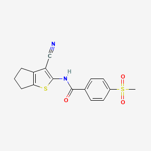 N-(3-cyano-5,6-dihydro-4H-cyclopenta[b]thiophen-2-yl)-4-methylsulfonylbenzamide