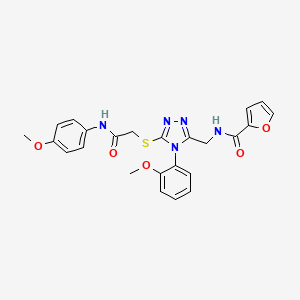 N-((4-(2-methoxyphenyl)-5-((2-((4-methoxyphenyl)amino)-2-oxoethyl)thio)-4H-1,2,4-triazol-3-yl)methyl)furan-2-carboxamide