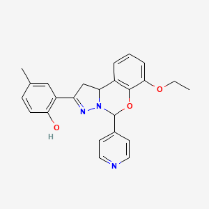 2-(7-ethoxy-5-(pyridin-4-yl)-5,10b-dihydro-1H-benzo[e]pyrazolo[1,5-c][1,3]oxazin-2-yl)-4-methylphenol