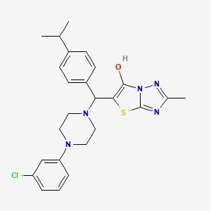 5-((4-(3-Chlorophenyl)piperazin-1-yl)(4-isopropylphenyl)methyl)-2-methylthiazolo[3,2-b][1,2,4]triazol-6-ol