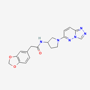 2-(2H-1,3-benzodioxol-5-yl)-N-(1-{[1,2,4]triazolo[4,3-b]pyridazin-6-yl}pyrrolidin-3-yl)acetamide