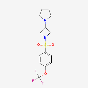 1-[1-[4-(Trifluoromethoxy)phenyl]sulfonylazetidin-3-yl]pyrrolidine