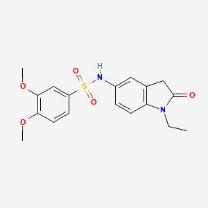 N-(1-ethyl-2-oxoindolin-5-yl)-3,4-dimethoxybenzenesulfonamide