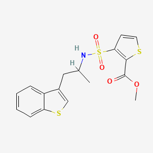 methyl 3-(N-(1-(benzo[b]thiophen-3-yl)propan-2-yl)sulfamoyl)thiophene-2-carboxylate