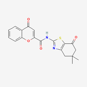 N-(5,5-dimethyl-7-oxo-4,5,6,7-tetrahydrobenzo[d]thiazol-2-yl)-4-oxo-4H-chromene-2-carboxamide