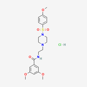 3,5-dimethoxy-N-(2-(4-((4-methoxyphenyl)sulfonyl)piperazin-1-yl)ethyl)benzamide hydrochloride