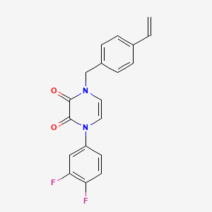 molecular formula C19H14F2N2O2 B2936746 1-(3,4-二氟苯基)-4-(4-乙烯基苄基)吡嗪-2,3(1H,4H)-二酮 CAS No. 891869-65-1