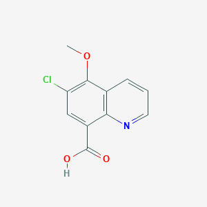 molecular formula C11H8ClNO3 B2936748 6-氯-5-甲氧基喹啉-8-羧酸 CAS No. 2253638-44-5