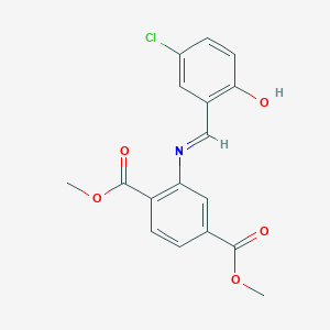 dimethyl 2-{[(1E)-(5-chloro-2-hydroxyphenyl)methylene]amino}terephthalate