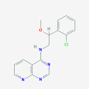 molecular formula C16H15ClN4O B2936759 N-[2-(2-Chlorophenyl)-2-methoxyethyl]pyrido[2,3-d]pyrimidin-4-amine CAS No. 2380034-01-3