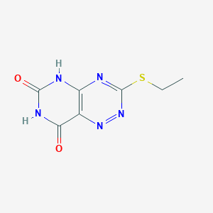 3-(ethylsulfanyl)-5H,6H,7H,8H-pyrimido[4,5-e][1,2,4]triazine-6,8-dione