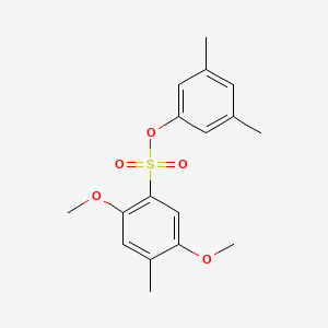 molecular formula C17H20O5S B2936771 3,5-Dimethylphenyl 2,5-dimethoxy-4-methylbenzene-1-sulfonate CAS No. 1018137-87-5