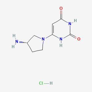 6-[(3S)-3-Aminopyrrolidin-1-yl]-1H-pyrimidine-2,4-dione;hydrochloride