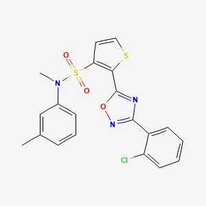 2-[3-(2-chlorophenyl)-1,2,4-oxadiazol-5-yl]-N-methyl-N-(3-methylphenyl)thiophene-3-sulfonamide