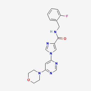 molecular formula C19H19FN6O2 B2936780 N~4~-(2-fluorobenzyl)-1-(6-morpholino-4-pyrimidinyl)-1H-imidazole-4-carboxamide CAS No. 1251560-71-0