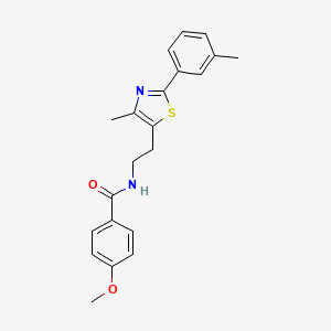 4-methoxy-N-{2-[4-methyl-2-(3-methylphenyl)-1,3-thiazol-5-yl]ethyl}benzamide