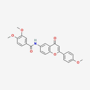 3,4-dimethoxy-N-[2-(4-methoxyphenyl)-4-oxo-4H-chromen-6-yl]benzamide