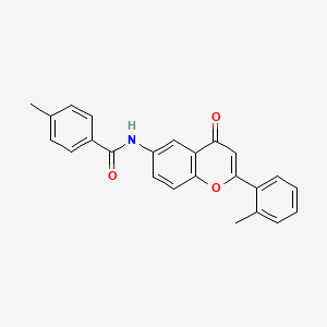 molecular formula C24H19NO3 B2936792 4-methyl-N-[2-(2-methylphenyl)-4-oxo-4H-chromen-6-yl]benzamide CAS No. 923210-73-5