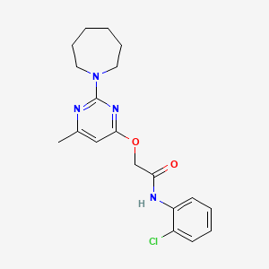 2-((2-(azepan-1-yl)-6-methylpyrimidin-4-yl)oxy)-N-(2-chlorophenyl)acetamide