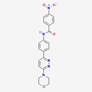 molecular formula C21H19N5O4 B2936810 N-(4-(6-morpholinopyridazin-3-yl)phenyl)-4-nitrobenzamide CAS No. 899986-03-9