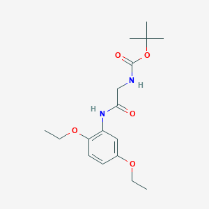 molecular formula C17H26N2O5 B2936834 N-(tert-butoxycarbonyl)-N1-(2,5-diethoxyphenyl)glycinamide CAS No. 1986367-34-3