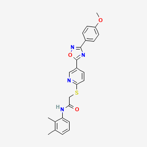 molecular formula C24H22N4O3S B2936836 N-(2,3-dimethylphenyl)-2-((5-(3-(4-methoxyphenyl)-1,2,4-oxadiazol-5-yl)pyridin-2-yl)thio)acetamide CAS No. 1251704-27-4