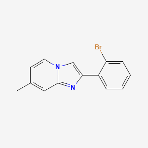 molecular formula C14H11BrN2 B2936837 2-(2-Bromophenyl)-7-methylimidazo[1,2-a]pyridine CAS No. 419557-39-4