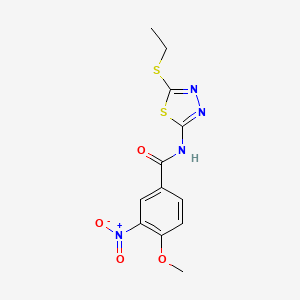 N-(5-(ethylthio)-1,3,4-thiadiazol-2-yl)-4-methoxy-3-nitrobenzamide