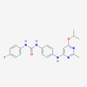 1-(4-Fluorophenyl)-3-(4-((6-isopropoxy-2-methylpyrimidin-4-yl)amino)phenyl)urea