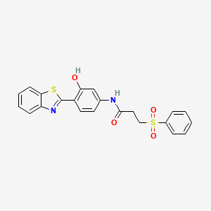 N-(4-(benzo[d]thiazol-2-yl)-3-hydroxyphenyl)-3-(phenylsulfonyl)propanamide