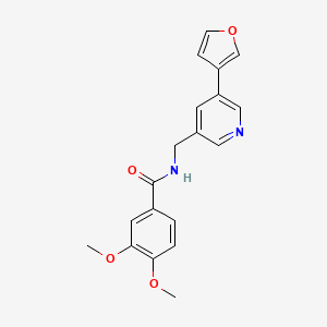 N-((5-(furan-3-yl)pyridin-3-yl)methyl)-3,4-dimethoxybenzamide