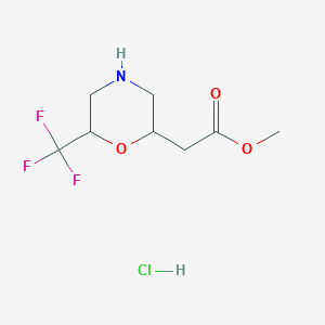 Methyl 2-[6-(trifluoromethyl)morpholin-2-yl]acetate;hydrochloride