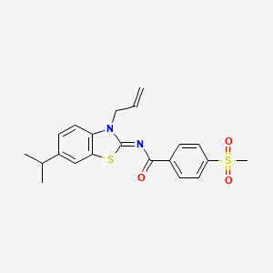 (Z)-N-(3-allyl-6-isopropylbenzo[d]thiazol-2(3H)-ylidene)-4-(methylsulfonyl)benzamide