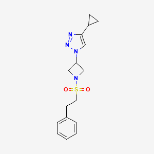 4-cyclopropyl-1-(1-(phenethylsulfonyl)azetidin-3-yl)-1H-1,2,3-triazole
