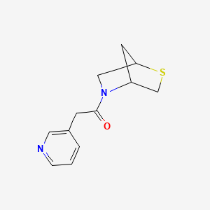 molecular formula C12H14N2OS B2936874 1-(2-Thia-5-azabicyclo[2.2.1]heptan-5-yl)-2-(pyridin-3-yl)ethanone CAS No. 2034421-21-9