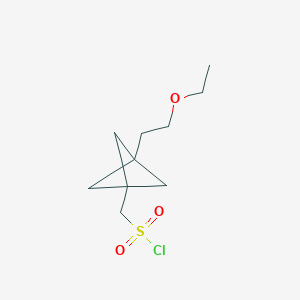 molecular formula C10H17ClO3S B2936882 [3-(2-Ethoxyethyl)-1-bicyclo[1.1.1]pentanyl]methanesulfonyl chloride CAS No. 2287268-51-1