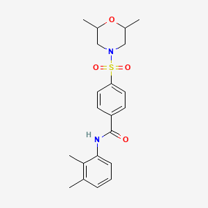 molecular formula C21H26N2O4S B2936891 4-(2,6-dimethylmorpholin-4-yl)sulfonyl-N-(2,3-dimethylphenyl)benzamide CAS No. 392326-98-6